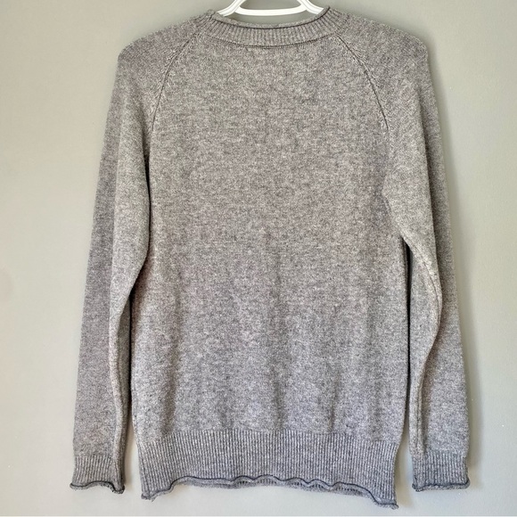 Gray Retro Cherry Pattern Sweater - Picture 2 of 7